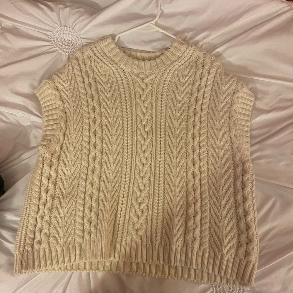 Cream sweater vest